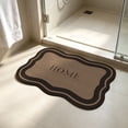 thumbnail image 5 of OCCOA Wavy Edges Diatomaceous Earth Bath Mat, Quick Absorb Non-Slip Shower Rug, Soft Neutral Brown Entry Mat for Bathroom Floor Holiday Home, Multicolor, 5 of 6