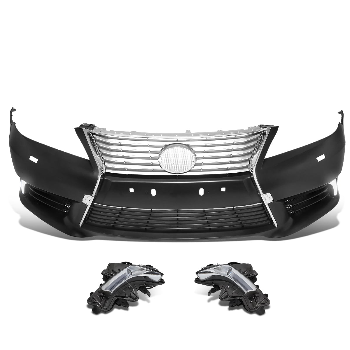 For 2010 to 2012 Lexus ES350 Chrome Trim Hourglass Design Front Bumper