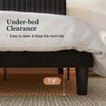 thumbnail image 6 of Amolife Queen Size Upholstered Platform Bed Frame with Adjustable Velvet Headboard, Black, 6 of 10