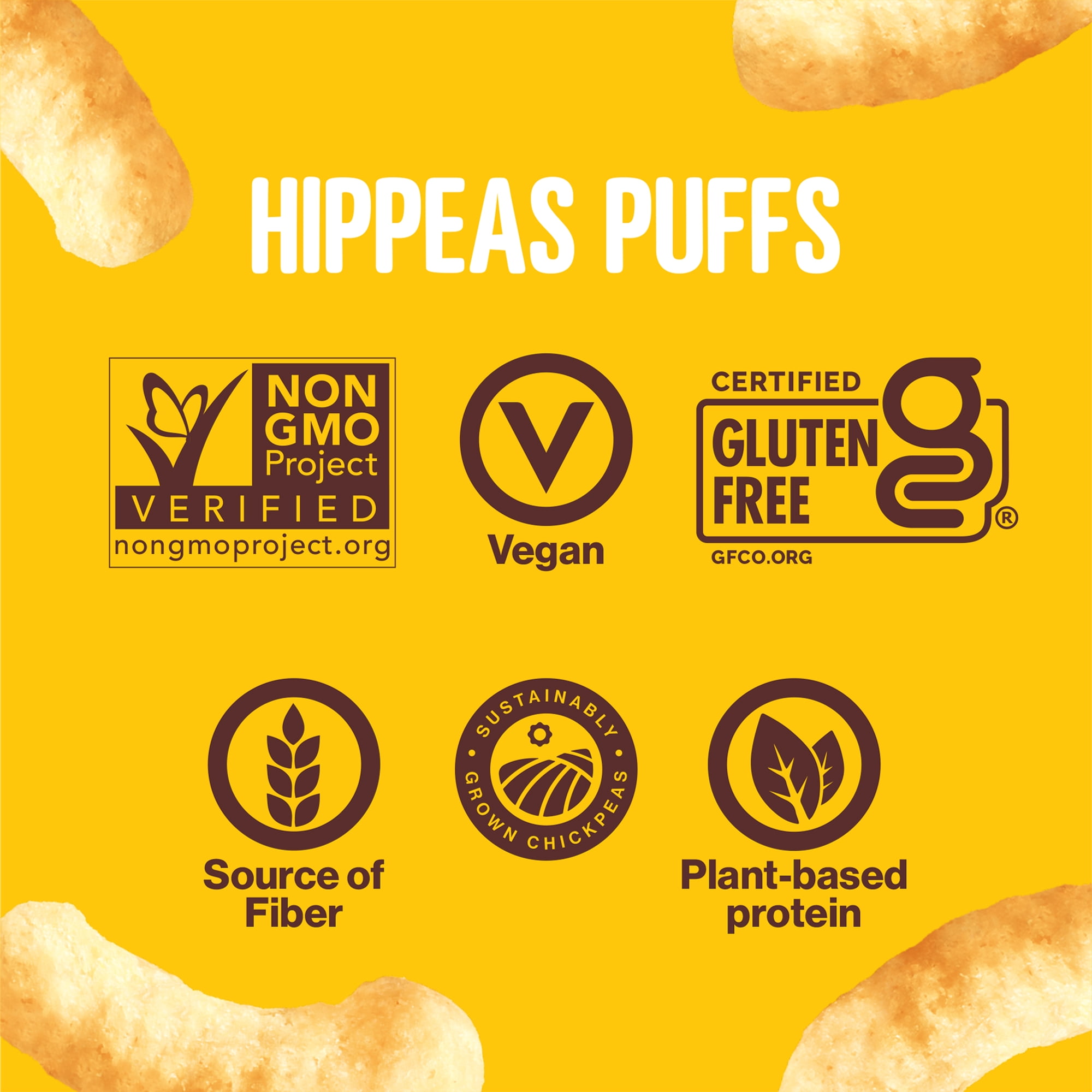 HIPPEAS Chickpea Puffs, Vegan Bohemian Barbecue, Gluten-Free, 4 oz Bag