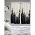 thumbnail image 4 of Living Room Curtains 72 Inches length, Mist Forest Window Treatment Curtain Drapes, Beige Farmhouse Vintage Nature Scenery Light Filtering Drapes for Bedroom Laundry Room, 52"x72", 2 Panels, 4 of 7
