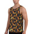 thumbnail image 2 of Fuzoiu German Shepherd Dog Print Men's Workout Tank Tops,Sleeveless Gym Shirt Quick Dry,Fitness Bodybuilding T-Shirt,Muscle Athletic Workout Tee-4X-Large, 2 of 7