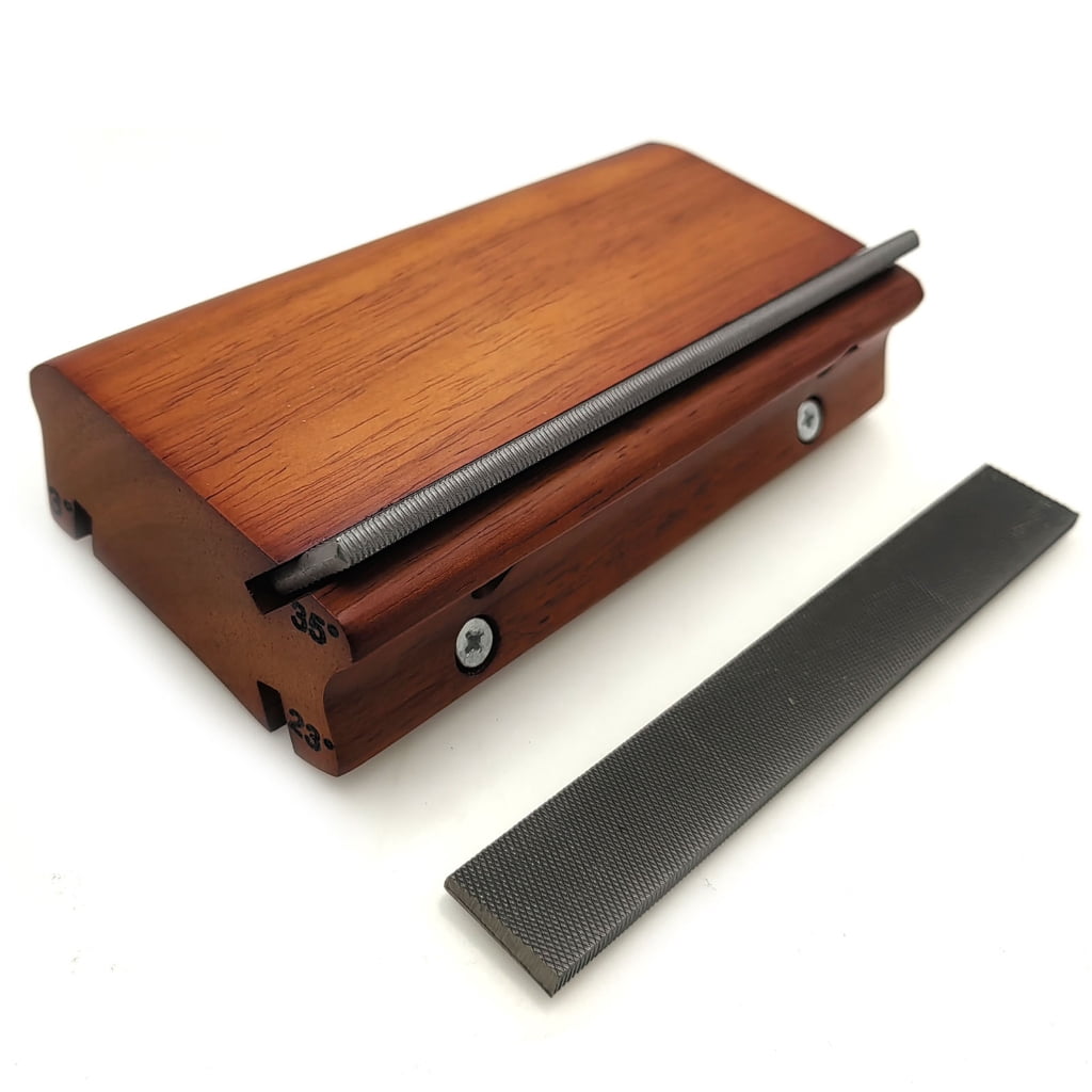 Professional 3/23/35 Degree Guitar Fret File Wood Texture Suitable for Wood Fingerboards Guitar Bass Ukulele Maintenance