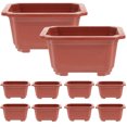 thumbnail image 1 of TEHAUX 10pcs Red Plastic Window Boxes for Flower and Vegetable Planting Ideal for Indoor Outdoor Use, 1 of 6