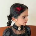 thumbnail image 3 of Happydeer 1/2Pcs Halloween Spider Hair Clip Decorative Hair Pins Women Hairpin Headpiece Cosplay Costume Accessory (Red Golden), 3 of 13
