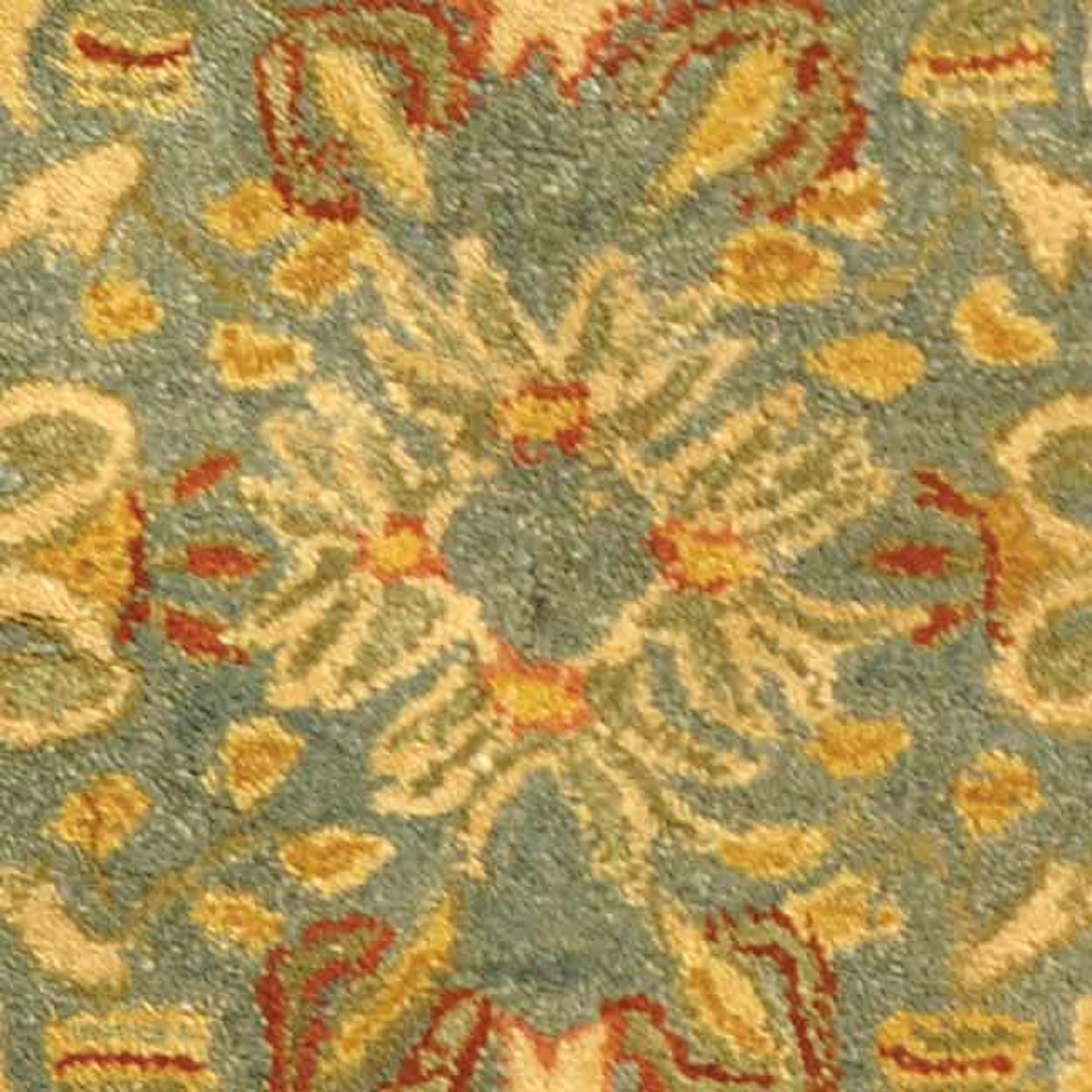 SAFAVIEH Anatolia Stephen Traditional Wool Area Rug, Light Blue/Ivory, 2' x 3'