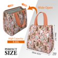 thumbnail image 3 of Poodle and Pioneer Flower Insulated Lunch Bag for Women & Adults,Large Portable Soft Cooler Lunch Bag,Thermal Food Storage Tote with Pearl Cotton,8.66L,8.75x5.75x9.5 Inch, 3 of 6