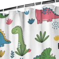 thumbnail image 3 of Dinosaur with ROAR Pattern Shower Curtain 36"x72" ,Bathroom Decorative Shower Curtains Set with 12 Hooks,Modern Waterproof Washable Shower Curtain, 3 of 6