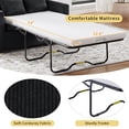 thumbnail image 5 of 47.2" Twin Size Sofa Bed with a Foldable Mattress and Charging Station, Sleeper Sofa Loveseat Sofa with Foldable Side Table and Side Storage Pocket for Living Room, Apartment, Bedroom, Black, 5 of 9