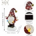 thumbnail image 5 of COLLECTIONS de TERESA Décorations de Noël Extérieures avec Lumières Solaires Imperméables, Gnomes de Noël Rouges pour Jardin, Statue de Père Noël Flocon de Neige pour Décoration de Fête de Porte d'Entrée, Joyeux, 8.8 Pouces, 5 of 5
