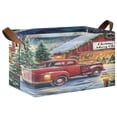 thumbnail image 2 of Ryvnso Vintage Truck Christmas Storage Bins Large Basket Foldable Cube Toys Organizer with Handles 2 PCs, 2 of 8