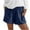 Dark Blue, variant on Dvprdro Womens Summer Shorts Casual Solid Elastic Waist Beach Shorts with Pockets