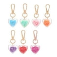 thumbnail image 6 of Mightlink Keychain Pendant Fake Rose Decor Heart Shape Eternal Flower Stainless Clip Shoulder Bag Decoration Pendant Keyring Pendant, 6 of 6