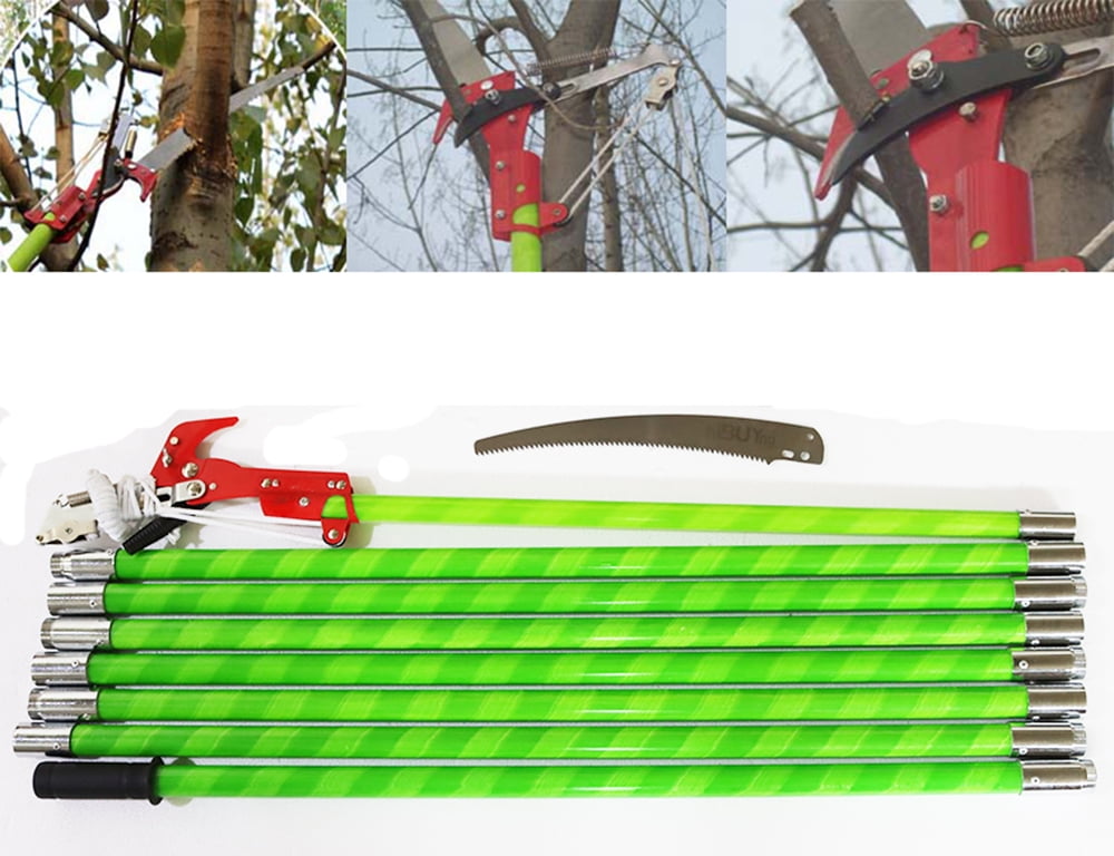 PreAsion 19 Feet Tree Pole Pruner Tree Saw Garden Tools Loppers Hand