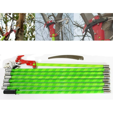 PreAsion 19 Feet Tree Pole Pruner Tree Saw Garden Tools Loppers Hand Pole Saws