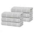 thumbnail image 2 of Superior Naples Viscose Cotton Blend Medium Weight Hand Towels, Set of 6, Platinum, 2 of 11
