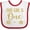 White/Red, variant on Inktastic 1st Birthday Gold Lettering 1 Year Old Girls Baby Bib