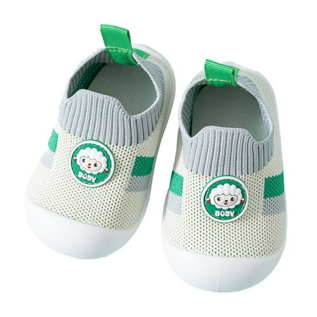 adviicd Shoes Girls Unisex-Child Lightweight Breathable Knit Athletic Running Sneakers for Kids Shoes for Boys Girls (Green 15)