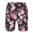 thumbnail image 4 of Naloa Rose Flowers Men's Beach Shorts, Surfing shorts, Swim trunks, Quick Dry Swim Trunks for Surfing Beach Fun - 3X-Large, 4 of 9