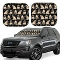 thumbnail image 6 of Kdxio French Bulldog Print 2-Piece Sun Shade Front Windshield - Foldable Car Front Window Sunshades for Most Sedans SUV Truck, 6 of 6