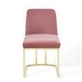 thumbnail image 6 of Amplify Sled Base Performance Velvet Dining Side ChairGold Dusty Rose, 6 of 8
