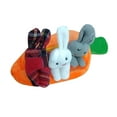 thumbnail image 2 of Clearance! Suncoda Easter Hide-and-Seek Bunnies in Carrot Pouch,Three Bunnies in a Carrot Purse, Unzip The Bunny Doll Toy, Easter Doll Zipper Purse, 2 of 4