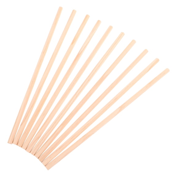 SEWOART 10-Pack Beige Wooden Garden Stakes for Plant Support, Indoor and Outdoor Climbing Flower Poles