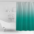 thumbnail image 2 of Cyan Turquoise Shower Curtain, 48" x 72", Gradient Waterproof Bathroom Curtain Washable Shower Curtain Set with 12 Hooks, 2 of 6