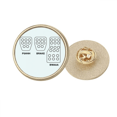 thumbnail image 1 of Clutch Brake Accelerator Pedal Round Metal Golden Pin Brooch Clip, 1 of 3