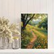 thumbnail image 2 of Qisvanset Framed Canvas Wall Art 12x16 Inch Sunlit Wildflower Meadow Country Trail Art, 2 of 5