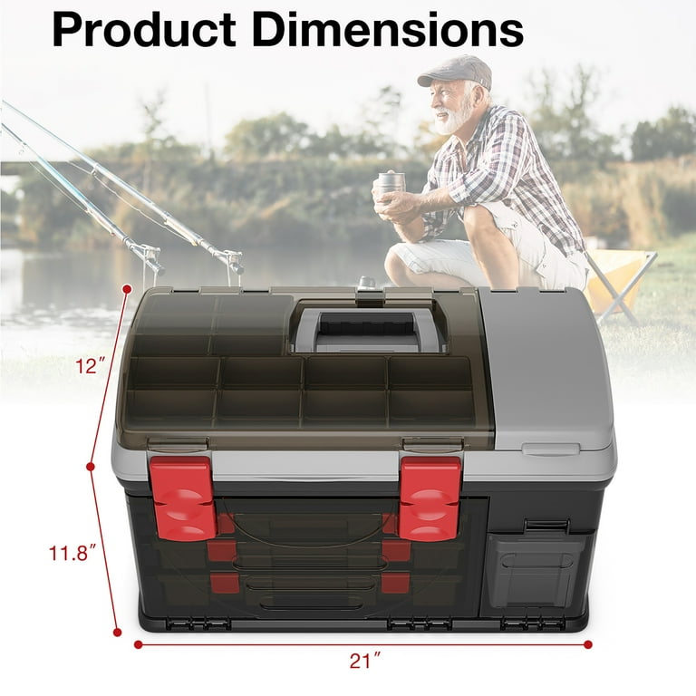 Gymax 5 Layers Fishing Tackle Box w/ Dividers & Top Storage Gymax 5 Layers Fishing Tackle Box w/ Dividers & Top Storage