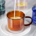thumbnail image 5 of Bacimi Double Wall Insulated Coffee Mugs Set of 4 / 9oz - Clear Borosilicate Mug with Handle - Thermal Drinking Cups for Espresso, Cappuccino, Latte, Tea, Hot Beverage, Wine - Microwave Safe, 5 of 6