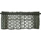 thumbnail image 1 of Zhuge Cenefa de encaje para cortina de cocina, diseño de mosaico marroquí, cenefa corta para café, bolsillo para barra, cortinas pequeñas para ventanas, 1 panel (51" x 16", gris oscuro), 1 of 3