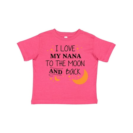 

Inktastic I Love My Nana to the Moon and Back Gift Toddler Boy or Toddler Girl T-Shirt