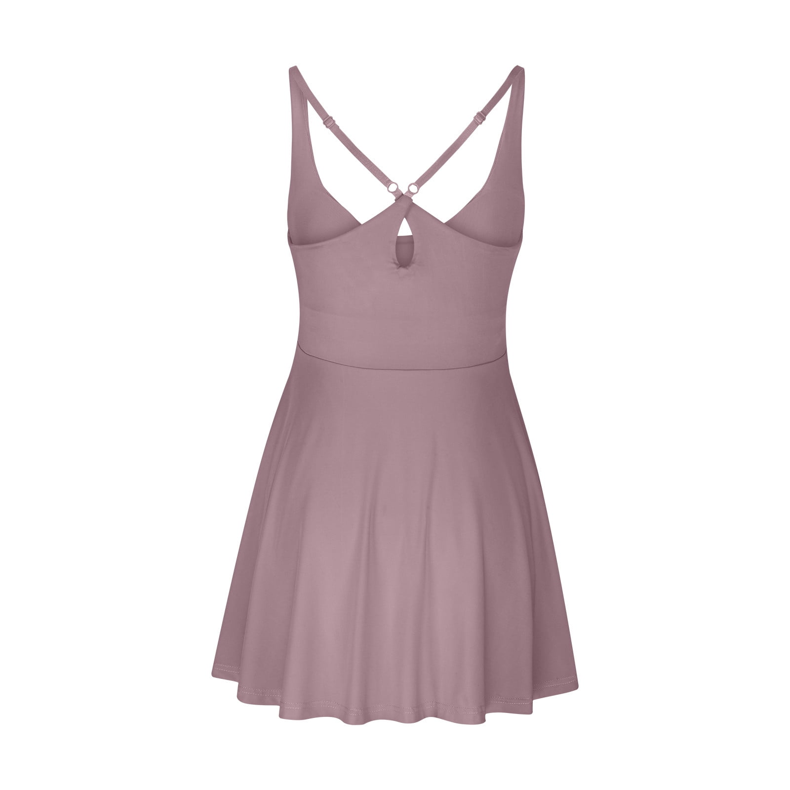 CFLVAEK Womens Tennis Dresses Summer Casual Criss Cross Back Workout Dress Adjustable Straps Tank Dress Athletic A Line Dress Sporty Scoop Neck Mini Dresses Built in Shorts and Bra