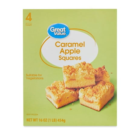 Great Value Caramel Apple Squares, 16 oz, 4 Count (Frozen)