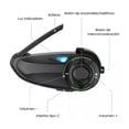 thumbnail image 2 of Intercomunicador Casco De Moto Ejeas Q8,1pzs, Ip67,mesh3.0 negro, 2 of 5