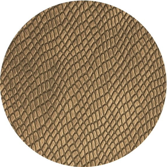 Ahgly Company Indoor Square Patterned GoldenRod Gold Area Rugs, 3' Square