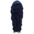 thumbnail image 4 of LUXLUXE Asana Wavy 26 Inch 7x4 Women's Lace Front Wig, Heat Resistant Fiber, 20+ Shades of Natural, Dip Dyed, Highlight Colors (#Blue Black - Blue and Black Blend), 4 of 7