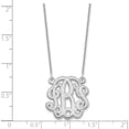 thumbnail image 2 of 10K White Gold 10Kw Polished Circular Etched Outline Monogram Necklace Made In United States 10xna552w, 2 of 5