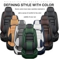 thumbnail image 6 of 2PCS Seat Covers for Car Fit for 98% Jeep Models Waterproof Leather Car Seat Protectors (Black-Green,Luxury)Car Seat Cushions with Airbag, 6 of 6