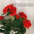 thumbnail image 6 of Morttic 4pcs Artificial Flowers Fake Geraniums for Outdoors 14 Inch Geranium Plants Silk Flowers Uv-Resistant Home Party Decor Artificial Geraniums for Outdoors Silk Flowers Home Decor, 6 of 9