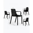 thumbnail image 1 of Set de 4 Sillas de Exterior de PVC con Reposabrazos Resistentes a la Intemperie para Jardín, Terraza y Cafetería – EKE Life Home, 1 of 6