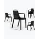 thumbnail image 1 of Set de 4 Sillas de Exterior de PVC con Reposabrazos Resistentes a la Intemperie para Jardín, Terraza y Cafetería – EKE Life Home, 1 of 6
