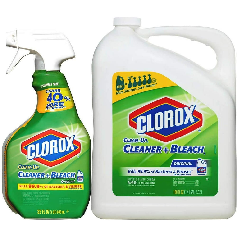 Clorox CleanUp Cleaner Spray with Bleach and Refill Combo, 32 Ounce