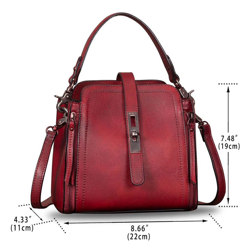 Genuine Leather Purses and Handbags for Women Vintage Crossbody Shoulder Bag