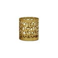 thumbnail image 2 of Portavelas de Tono Dorado, Diseño de Calado de Hierro con Cortes Geométricos, Centro de Mesa Decorativo, Adorno Ligero, 6x6x8.5 cm para Decoración del Hogar, 2 of 6