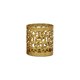 thumbnail image 2 of Portavelas de Tono Dorado, Diseño de Calado de Hierro con Cortes Geométricos, Centro de Mesa Decorativo, Adorno Ligero, 6x6x8.5 cm para Decoración del Hogar, 2 of 6