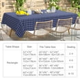 thumbnail image 7 of decorUhome Plaid Plastic Tablecloth for Rectangle Table, Waterproof Vinyl Table Cloth, Wipeable Indoor and Outdoor Table Cover, 52" x 70", Navy, 7 of 7