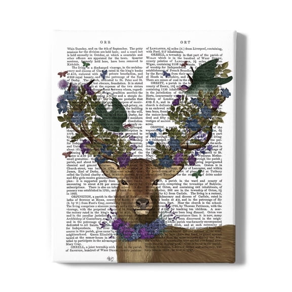 Deer Birdkeeper Wrapped Canvas -Fab Funky Designs,